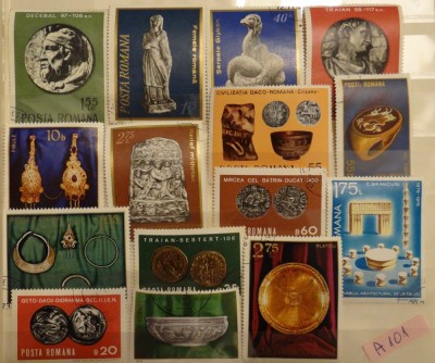 Arta straveche - Lot A101 - Lot timbre Romania - stampilate foto