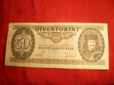 Bancnota 50 Forinti 1986 Ungaria , cal.Buna
