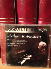 ARTHUR RUBINSTEIN - CHOPIN/SCHUMAN/BRAHMS (2001/DECCA/ITALY) cd nou/sigilat foto