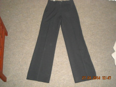 pantalon negru la dunga pt dama M 38 - 40 NOU din stofa office - elegant , pt birou foto