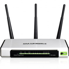 vand router wireless TP-LINK TL-WR1043ND 300 mb impecabil, cu tipla pe el, cutie si toate accesoriile foto
