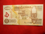 Bancnota 500 K 2003 Zambia , cal.NC