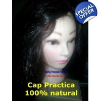 Cap Practica cu Par Natural 100% Suport Bonus Pupeta Coafor Cap Manechin Ieftin foto