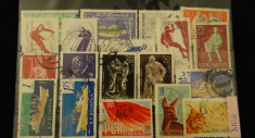 Timbre vechi - Lot D102 - Lot timbre Romania stampilate, deparaiate foto