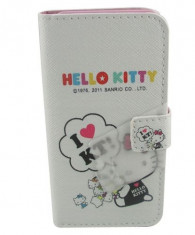 Toc flip alb husa Hello Kitty Iphone 5 5G foto