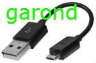 Cablu adaptor, USB A, tata &amp;amp;rarr; micro USB, tata - negru - 13 cm/73553 foto