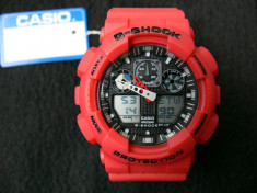 Ceas CASIO G-SHOCK GA-100-1A4ER ,CARNIN RED DESIGN, MADE IN JAPAN, MANUAL UTILIZARE, GARANTIE, LIVRARE GRATUITA, LICHIDARE STOC -STOC LIMITAT- foto