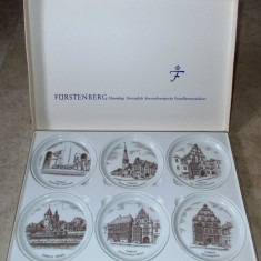 Set - farfurii de colectie + raft - portelan Bavaria - Furstenberg - 1952