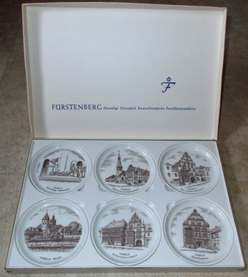 Set - farfurii de colectie + raft - portelan Bavaria - Furstenberg - 1952 foto