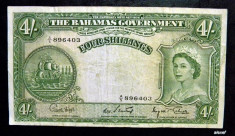 Bahamas 4 Shillings 1953 P13 foto