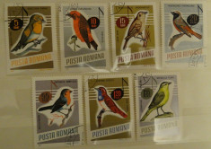 Serie pasari cantatoare 1966 - Lot B102 timbre Romania - stampilate foto
