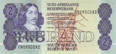 Africa de Sud 2 Rand (nedatata~ 1978 ,signature: de Kock ) P-118 UNC !!! foto