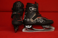 Patine gheata hockey hochei K2 MOTO ICE Exo Tech Otel inox marime 39,5 NOI (25cm) foto