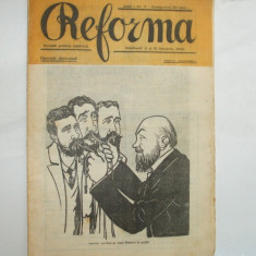 Reforma Revista politica ilustrata An I Nr. 17 Bucuresti 1908 Desene Ary Murnu