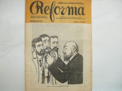 Reforma Revista politica ilustrata An I Nr. 17 Bucuresti 1908 Desene Ary Murnu foto