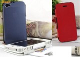 Husa Apple iphone 4 4S 4G + folie protectie display + stylus, Alb, iPhone 4/4S, Piele Ecologica