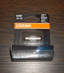 Bec - Led C5W Osram 6000K Cool White plafoniera, torpedou, portbagaj, numar inmatriculare foto