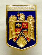 INSIGNA STEMA PIN ROMANIEI UNC foto