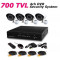 Sistem CCTV supraveghere video complet 4 camere + DVR 700TV Lines si accesorii