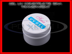 GEL UV TRANSPARENT (CLEAR) SINA 15ML - CONSTRUCTIE MANICHIURA, UNGHII FALSE GEL - PRET MINIM, CALITATE GARANTATA foto