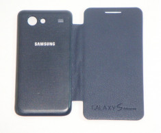 Husa Samsung Galaxy S Advance I9070 Flip Cover Bleumarin !!! Folie de protectie CADOU !!! foto
