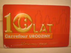 CARD PRIVAT CUMPARATURI CARREFOUR - URODZINY - POLONIA . foto