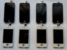 TOUCHSCREEN LCD IPHONE 4 , IPHONE 4S - ALB , NEGRU - DISPLAY GEAM FATA - NOU - CEL MAI MIC PRET !!! ----- PESTE 5 BUCATI = 90 RON !!! foto