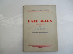 M. Beer Karl Marx viata si opera lui 1945 Bucuresti 027 foto