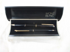 MONT BLANC 320 .SET ORIGINAL VINTAGE ANII &amp;#039;60-&amp;#039;70 COMPUS DIN CUTIE , STILOU CU PENITA DIN AUR SI PIX CREION-ORIGINAL MADE IN GERMANY ! ! ! foto