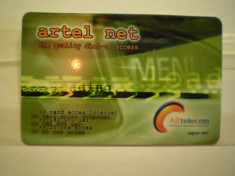 CARD ACCES INTERNET - ARTEL NET - CARTELECOM . foto
