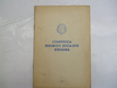 Constitutia Republicii Socialiste Romania 1976 Bucuresti 015 foto