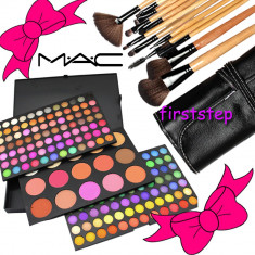 Trusa farduri machiaj profesionala 183 culori MAC + set 12 pensule make-up Bobbi Brown par natural foto