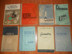 16 Manuale Scolare Anii 50-60.Carti vechi.(Literatura Romana,Rusa,Chimie,Fizica) foto