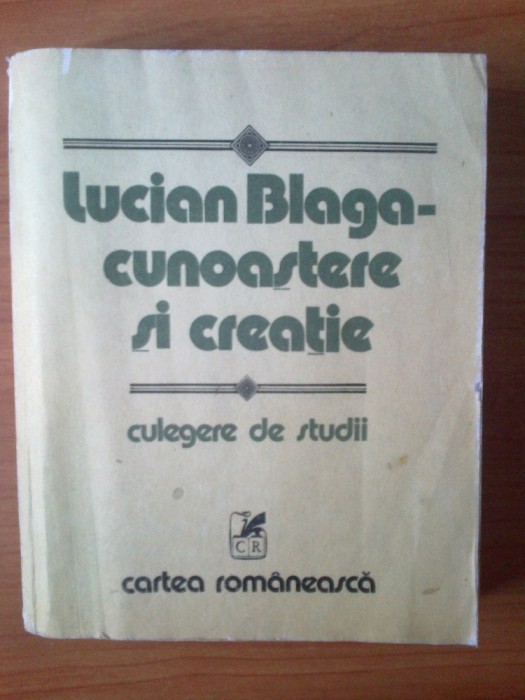 t2 Lucian Blaga - Cunoastere si Creatie -culegere de studii