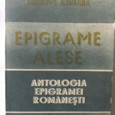 "EPIGRAME ALESE. ANTOLOGIA EPIGRAMEI ROMANESTI", Giuseppe Navarra, 1985