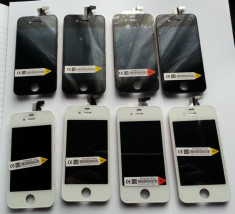 DISPLAY IPHONE 4 , IPHONE 4S - ALB , NEGRU - TOUCHSCREEN LCD GEAM FATA - CEL MAI MIC PRET !!! ----- PESTE 5 BUCATI = 90 RON !!! foto