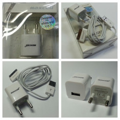 Incarcator iPhone 4 / 4s +cablu de date MaxCell - Fan Courier Gratuit - foto