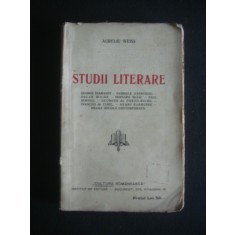 AURELIU WEISS - STUDII LITERARE {1929}