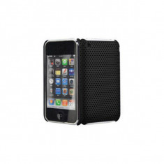 husa neagra mesh iphone 2 3 3gs + folie protectie ecran foto