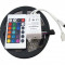 Banda led-uri RGB 3528 , 60 led-uri / metru , 300 led-uri / 5 metri, controller + telecomanda - 24 taste.