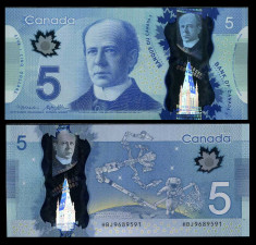 CANADA- 5 DOLLARS 2013- POLYMER- NEW- UNC!! foto
