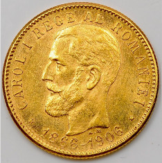ticuzz - Romania 20 LEI 1906 - moneda de AUR - tiraj 15.000 exemplare foto