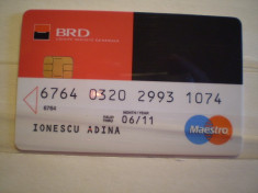 CARD BANCAR - BRD - MAESTRO - PERSONALIZAT . foto