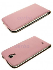 Husa toc flip cover SAMSUNG GALAXY MEGA 6.3 i9200 roz - TRANSPORT GRATUIT IN ORICE LOCALITATE foto