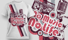 Tricou personalizat &amp;quot;No Music&amp;quot; printeo foto