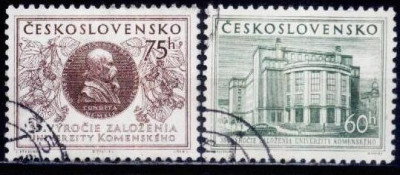 Cehoslovacia 1955 - Yv.no.792-3 stampilat foto