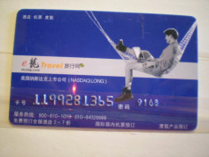CARD BANCAR - TRAVEL - CHINA . foto