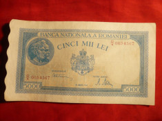 Bancnota 5000 Lei 20 martie 1945 ,cal.F.Buna foto