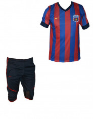 Compleu Nike - FC STEAUA BUCURESTI Pantaloni Nike + Tricou Nike cu STEAUA - Masura S - Rosu Albastru - de vara 2014 foto