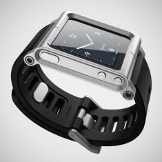 BRATARA CUREA LUNA TIK IPOD NANO IN iWATCH SILVER LUNATIK 6TH GENERATION NOU foto